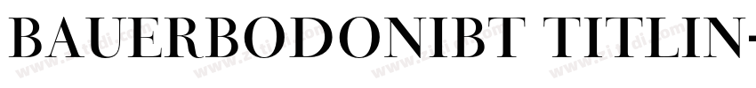BauerBodoniBT Titlin字体转换